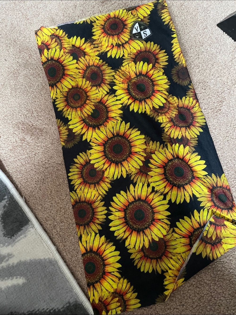 Sunflower gater scarf/headband/mask